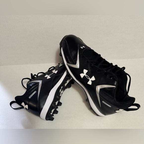 Under Armour Mens Hammer |I Mid Football Click- Cleats Black / White main image 3